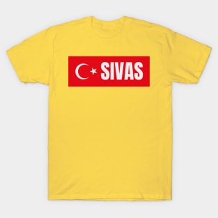 Sivas City in Turkish Flag T-Shirt